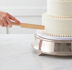 Ensemble de service à gâteau de style classique royal, finition dorée, poignée en laiton couleur antique, avec spatule et couteau de service pour cérémonie - Product Image 5