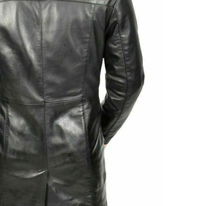 เสื้อโค้ทหนังแกะแท้สำหรับผู้ชาย – ทรงปกติ หนา 1.0–1.2 มม.  หน้าผ้าลายนูน  โลโก้สั่งทำได้  OEM ODM ขายส่ง - Product Image 6