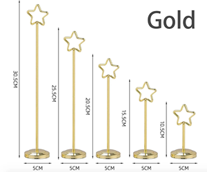 Star Shape <b>Card</b> Holder Stand for Wedding Place <b>Cards</b> Party Decorations Event <b>Table</b> Numbers and Desk Display From India - Product Image 2