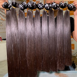 Extensions de cheveux à double trame, 100% cheveux vierges vietnamiens, couleur noire, cheveux vierges Remy, cuticules alignées, mèches de cheveux - Product Image 4