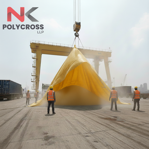 ฝาครอบท่าขนถ่ายคุณภาพดีที่สุด |   แผ่นพลาสติก PE/PVC เสริมความแข็งแรงสำหรับคลังสินค้า การขนส่ง และการป้องกันวัสดุจำนวนมาก - Product Image 4