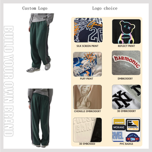 Pantalon de jogging ample pour homme Ville Sports, imprimé par transfert thermique, coupe large, en molleton polyester/coton, bas ouvert - Product Image 5
