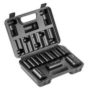 Set di 11 Chiavi a Bussola a Impatto Profonde da 3/8'' con Attacco SAE da 5/16'' a 1'' per Riparazioni Auto, con Misure Facili da Leggere, in Acciaio Legato CR-V a 6 Punte - Product Image 1