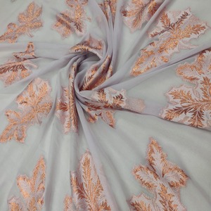 The Timeless Tradition Latest Fashion Somalian Fransawi Garbasaar Chiffon <b>Fabric</b> With Intricate Glitter Work On Floral Pattern - Product Image 1