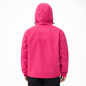 Chaqueta con Capucha Rosa Personalizada para Hombre, Impermeable, Ligera, Cortavientos, Ropa de Calle para Exteriores, Proveedor OEM al por Mayor, EE. UU. - Product Image 3