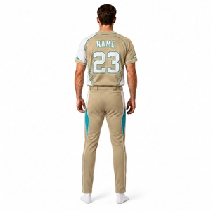 Custom Baseball Team Uniform Men Jersey Pants Set Sublimated Full Button Athletic Performance Apparel OEM Private Label - Product Image 2