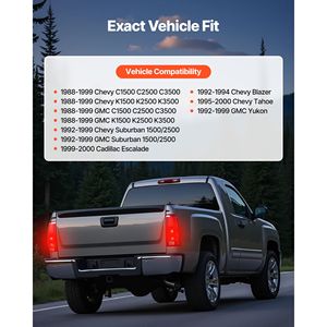 Gruppo Luci Posteriori per Chevy/GMC C/K 1500 2500 3500 1988-1999, Compatibile con Suburban 1500/2500 1992-1999, 2 Pezzi Sinistro - Product Image 2