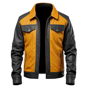 SALVA <b>LEATHER</b> Men's Red <b>Leather</b> Satin Breathable Summer Casual Workwear <b>Shirt</b> Long Sleeve Button-Up Turn-Down Collar Chest - Product Image 3
