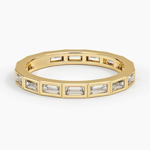 Anillo de Compromiso y Boda con Diamante Cultivado en Laboratorio, Corte Baguette, Lujoso, Oro 14k, Joyería Fina para Mujer, Talla Personalizada - Product Image 4