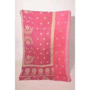 Block Print Vintage Washable Cotton <b>Kantha</b> Gudri Handmade Reversible Quilt Bedspread <b>Throw</b> for Bedroom Decoration - Product Image 2