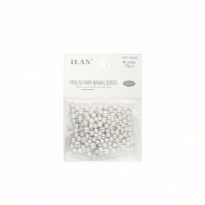Perle artigianali Ilan 4-8mm bianche per manualidades 12g - Product Image 1