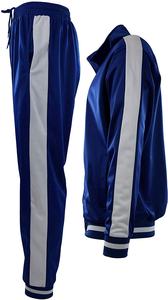 Mens Jogging Tracksuit Slim Fitted high quality Custom Gym wokout running Side Stripe Tracksuit for men - Product Image 5