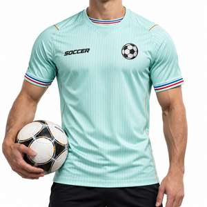 Maillot de football unisexe à manches courtes, imprimé numérique, respirant, séchage rapide, évacuation de l'humidité, polyester, col mandarin, sangle réglable - Product Image 2