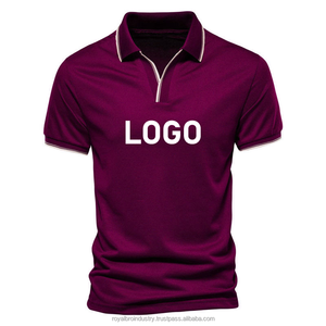 Offre Spéciale hommes 100% coton décontracté tricoté pour polos Logo personnalisé à manches courtes Anti-rides imprimé motif Jersey - Product Image 3