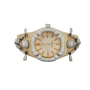 Reloj de Lujo Antiguo con Moissanita, Esfera de 41mm, Diseño Único de Calavera Vintage con Diamantes, Correa de 18mm, Estilo Deportivo/Elegante, Edición Limitada - Product Image 1