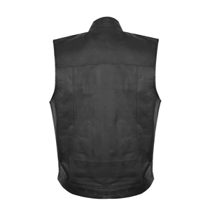 Chaleco de Hombre Hecho a Medida, de Alta Calidad, 100% Cuero Genuino, Transpirable, a un Precio Razonable para el Invierno, Chaleco de Cuero de Calidad - Product Image 3