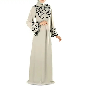 Abayas Blancas Lisas con Hiyab, Vestido Maxi, Abayas de Dubái y Catar, Abayas para Hajj y Umrah, Vestidos Árabes Musulmanes Transpirables para Mujer - Product Image 6