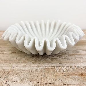 Présentoir de table moderne en marbre en forme de fleur avec intérieur lisse pour un nettoyage facile, 100 % fait main pour une utilisation régulière - Product Image 2