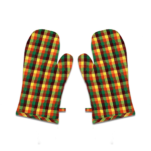 Gant de four 100% coton, magnifique, multicolore, à carreaux, pour la cuisine et l'utilisation au four. Fabricant professionnel de gants de four en Inde. - Product Image 6