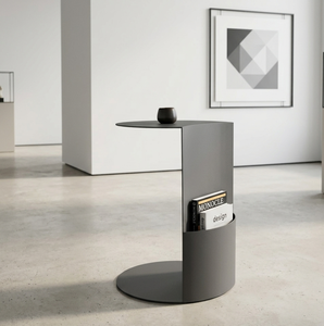 Modern Sculptural Metal Accent Coffee <b>Table</b> Curved Base Minimalist Living Room <b>Sofa</b> Bedside Contemporary DecorX Metal Drake - Product Image 3