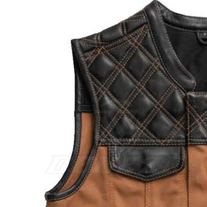 New Fashion Customized Logo Men Leather <b>Vest</b> Latest Best Quality Design Men Leather <b>Vest</b> - Product Image 4