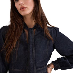 Mono vaquero de pierna ancha para mujer, moda premium, fabricante y proveedor OEM ODM - Product Image 5