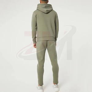 Sudadera con capucha y pantalones deportivos de diseño personalizado de fábrica para hombre, 100% algodón, conjunto deportivo grueso de gran tamaño para corredores unisex - Product Image 2