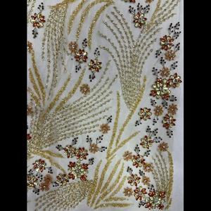 Últimas cuentas doradas y parches de tela hechos a mano incrustados de cristal para Ropa Étnica de mujer - Product Image 3