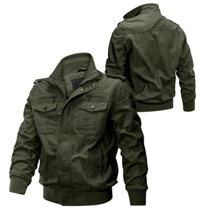 New Arrival Custom OEM Design <b>Men</b> Winter Waterproof Breathable Cargo <b>Jacket</b> <b>Canvas</b> Stand Collar Front Long Sleeve Casual Solid - Product Image 4