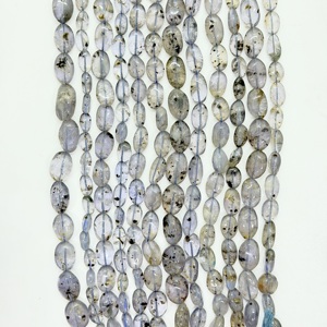 Cuentas de Iolita Natural en Forma Ovalada, Lisas, para Joyería, Hilo de 16 Pulgadas, Cuentas Sueltas al por Mayor - Product Image 4