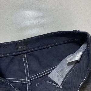 Straight Vintage Cotton Men's Jeans Distressed High-Waist Button-Closure Vintage Washed Baggy Straight <b>Flared</b> Spray on Embroider - Product Image 5