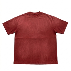 T-shirt surdimensionné en coton épais, style vintage délavé, streetwear, impression graphique personnalisée et vieillie pour homme - Product Image 1