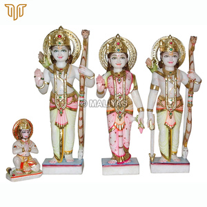 Marble Ram Darbar Murti | Ram Sita Lakshman Hanuman Statue | Ram Parivar Idol | MALIYAS Jaipur - Product Image 2