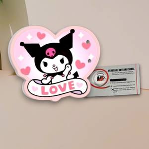 Paleta Magnética Acrílica para Extensiones de Pestañas con Diseño de Corazón Rosa, Kuromi, Hello Kitty y Flores con Diamantes - Product Image 6