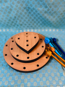 Support de diapason en bois pour la sonothérapie |   Étagère de présentation en bois naturel pour 25 fourchettes |   Guérison sonore.. - Product Image 3