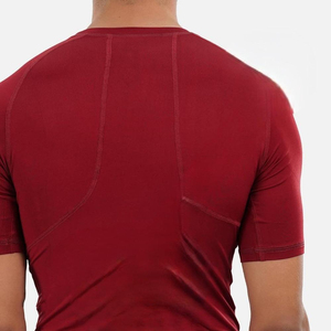 เสื้อยืดคอมเพรสชั่นลำลองผู้ชายคุณภาพสูงสั่งทำพิเศษ ลายเรียบ ระบายอากาศ แห้งเร็ว แขนสั้น พร้อมสกรีนโลโก้ตามสั่ง - Product Image 3