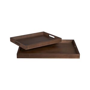Plateau de service en bois léger mais robuste pour transporter facilement les aliments et les boissons à l'intérieur et à l'extérieur - Product Image 1