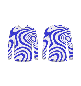 T-shirt à manches longues pour homme, bleu clair et rose, motif psychédélique rétro, col rond, décontracté, streetwear, hauts pour la gym et l'entraînement - Product Image 5