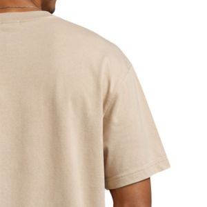 เสื้อยืดโอเวอร์ไซส์สีเบจสำหรับผู้ชาย แขนสั้น ผ้าฝ้าย คอกลม ปักลายกวาง โลโก้ ลำลอง สตรีทแวร์ ทรงหลวม แฟชั่นฤดูร้อน - Product Image 5