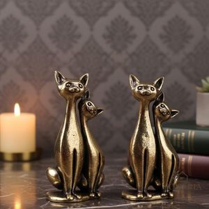 Premium Metal Cat <b>Table</b> Centerpiece For Center <b>Table</b> Decoration With Unique Designer Animal Figure Style - Product Image 2