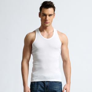 Débardeur Homme en Coton Couleur Unie, Gilet Sans Manches, Maillot de Corps Décontracté pour la Gym et le Fitness, Vente en Gros OEM ODM - Product Image 3