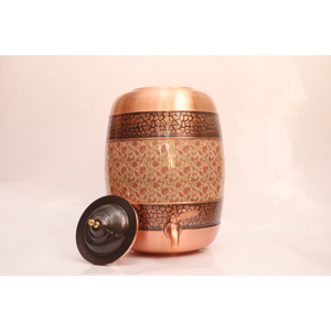 Distributeur d'eau en cuivre pur artisanal de luxe, design martelé Matka avec robinet anti-fuite pour la décoration de la maison au meilleur prix - Product Image 5
