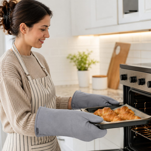 Guantes de Horno Resistentes, Guantes de Cocina Duraderos para Protección Contra Altas Temperaturas - Product Image 4