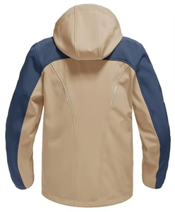 Veste polaire à capuche pour homme, coupe-vent, avec fermeture éclair, style décontracté, pour l'automne, en polyester, coupe classique - Product Image 2