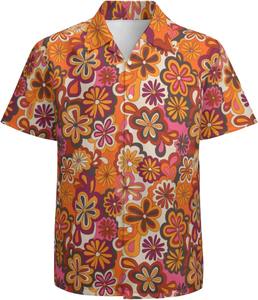 Chemise homme à manches courtes, imprimé floral tropical hawaïen, décontractée, boutonnée, colorée, pour l'été - Product Image 3