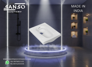 Inodoro Cerámico de Estilo Indio, Blanco, para Inodoro de Posición Sentada, Montado en el Suelo, Antideslizante, para Uso en Hoteles y Hogares - Product Image 2
