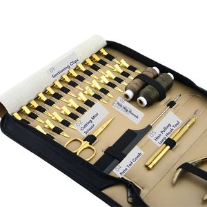Professional Hair <b>Extension</b> Tool Set Bonding Pliers <b>Bead</b> Flattening Tool Loop Threader Sectioning Comb Clips and Scissors - Product Image 3