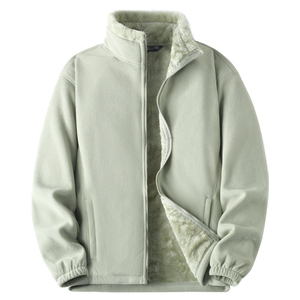 Chaqueta Polar Unisex Nueva, Abrigo Largo de Felpa con Cuello Alto, Cortavientos, Térmico, Cálido e Informal - Product Image 4