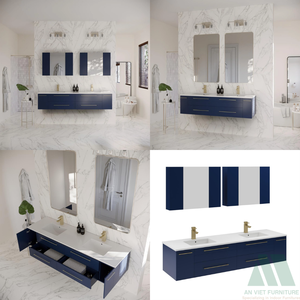 Durable Painted Finish Modern Style Water Resistant Eco-Friendly Wooden Apartment Bedroom <b>Bathroom</b> <b>Kitchen</b> Cabinets Wholesale - Product Image 3