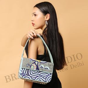 Nuevo Bolso de Mano BRAZEAL STUDIO para Mujer, Diseño de Moda, Bordado a Mano con Cuentas, Patrón Geométrico, Tipo Clutch - Product Image 2